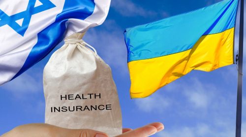 Health Insurance - Israel flag and Ukraine flag