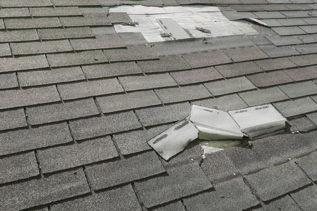 Home insurance - damage to roof on home