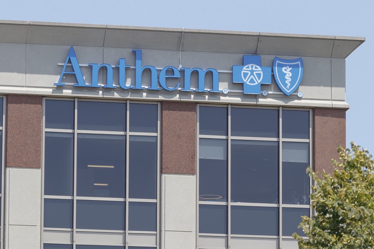 Health insurance - Anthem logo on building