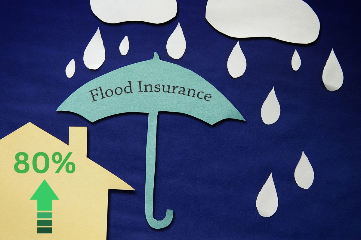 Flood insurance - 80 percent increase