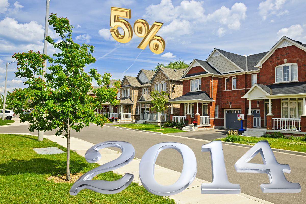 Property insurance - Homes on a street - 5 percent - 2014