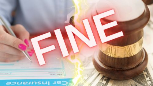 Auto insurance Fine - gavel money