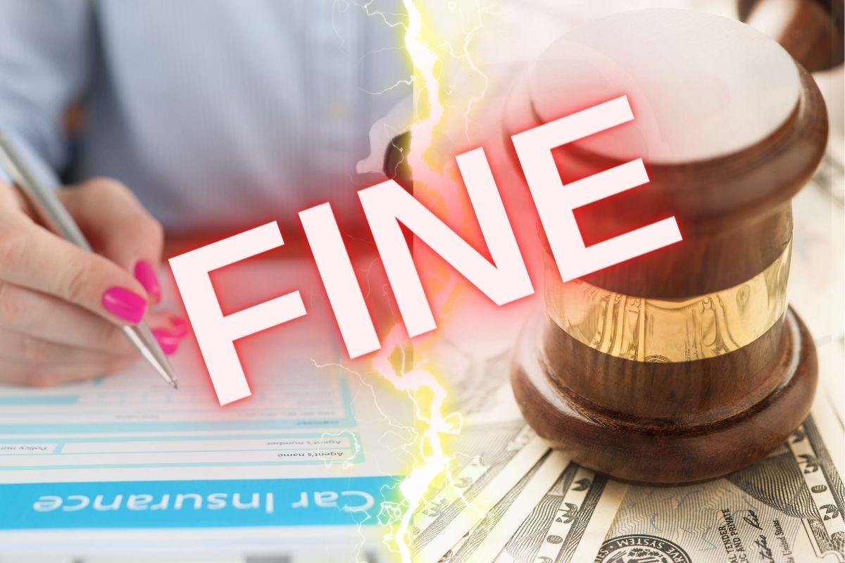 Auto insurance Fine - gavel money