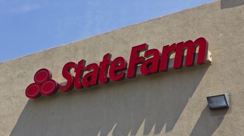 Auto insurance - State Farm Logo on Building