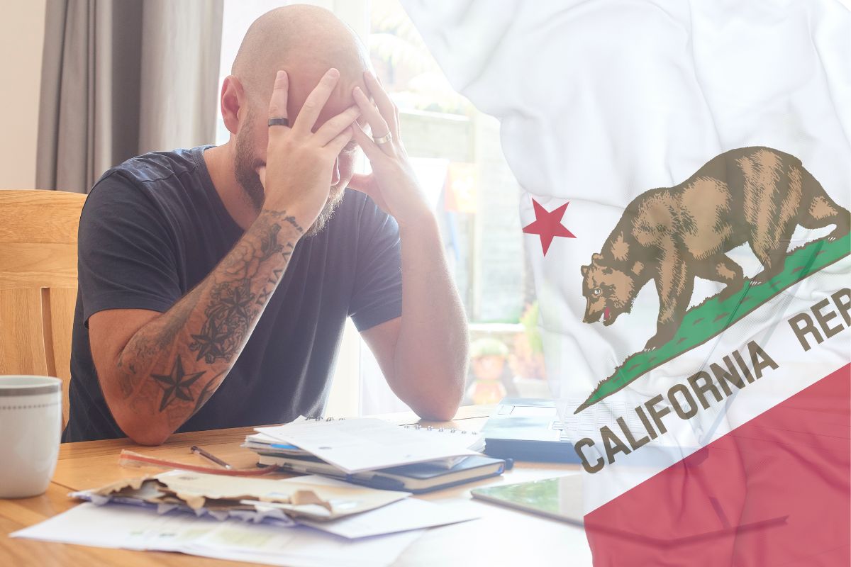 California home insurance - Person looking stressed