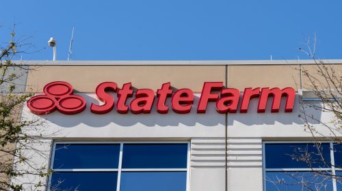 State Farm Logo on Building