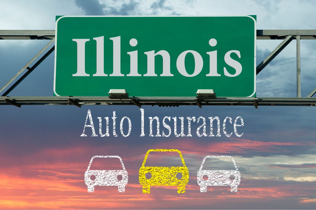 Auto Insurance - Illinois Sign on Road