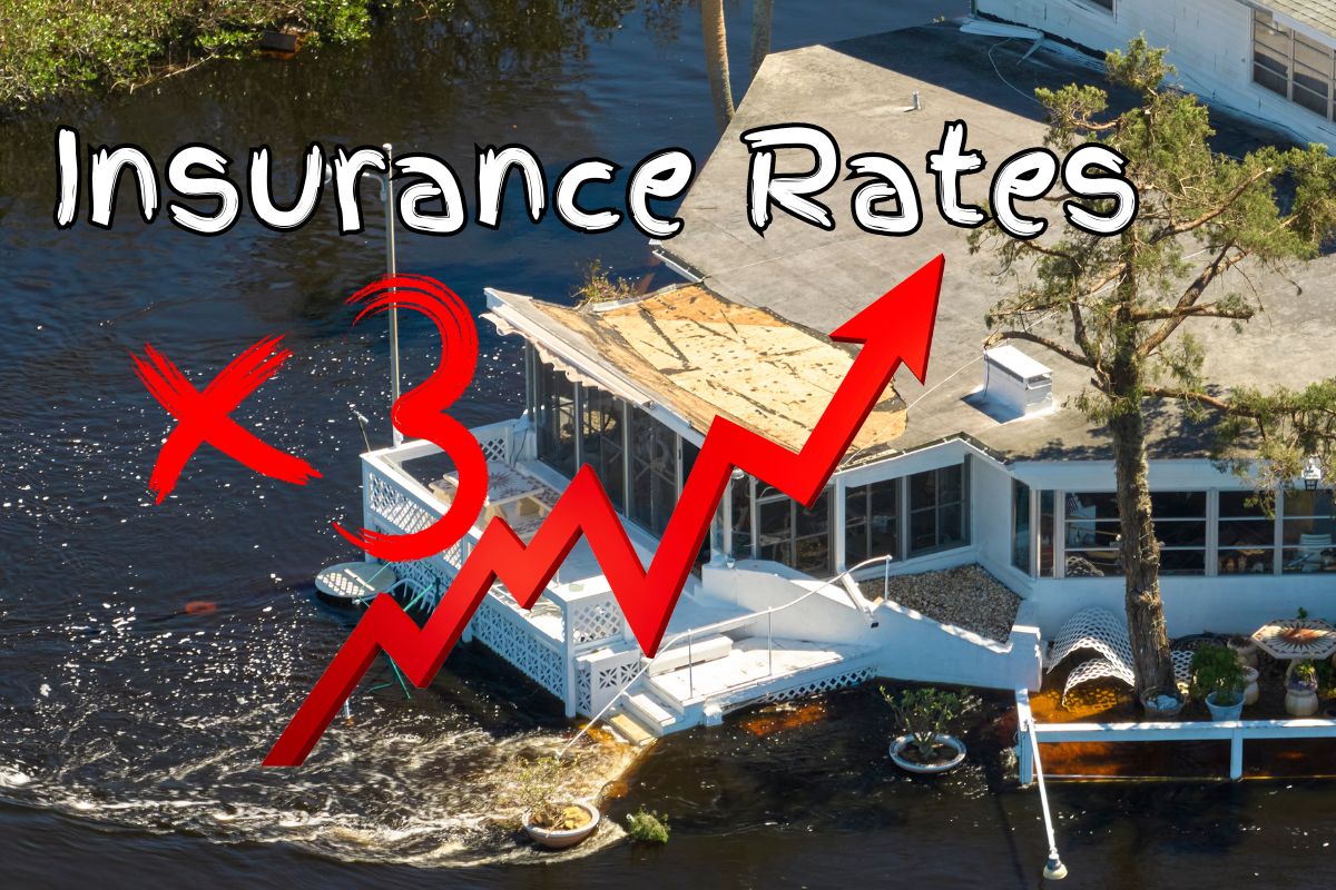 Insurance customers - 3x insurance rates increase - damage after hurricane Ian