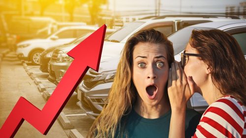 Allstate Insurance - A woman looking surprised - auto rates increase