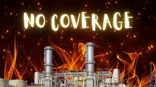wildfire insurance - Image of Electric Utility with fire in background