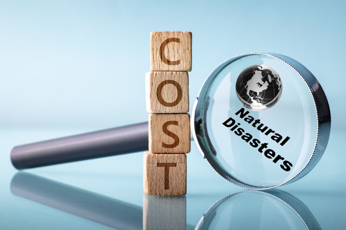 Allstate - Magnifying glass focusing on natural disasters - costs