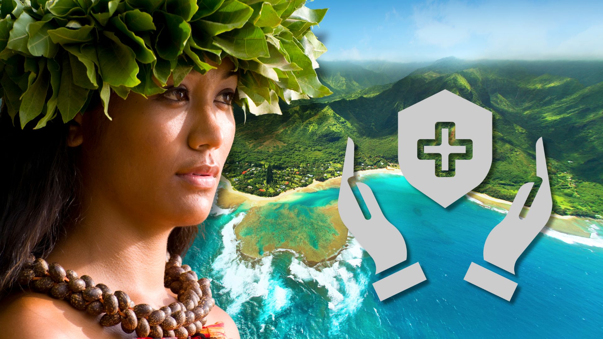 Hawaiian resident with insurance icon