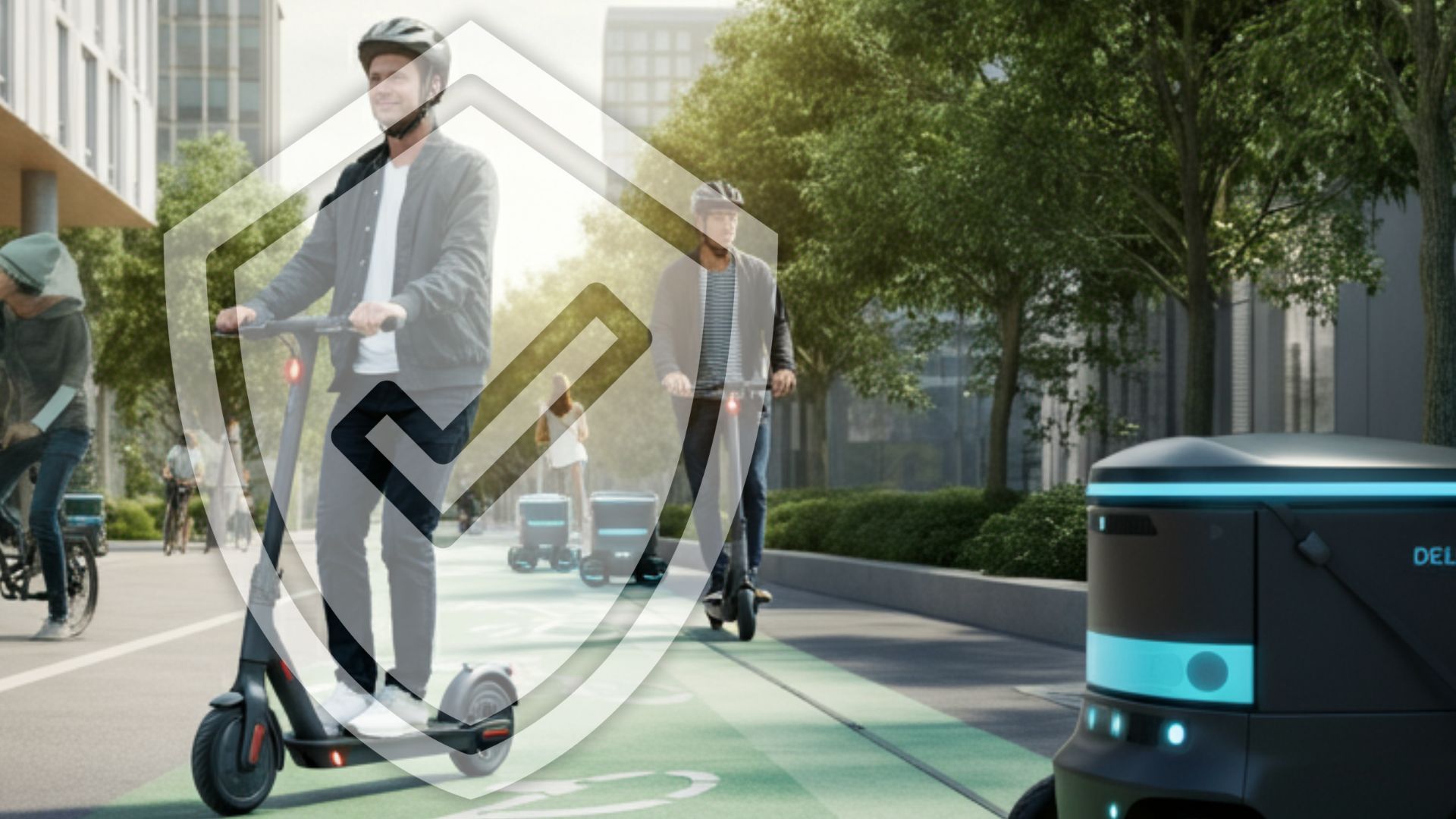 e-scooters, e-bikes, and even autonomous delivery bots