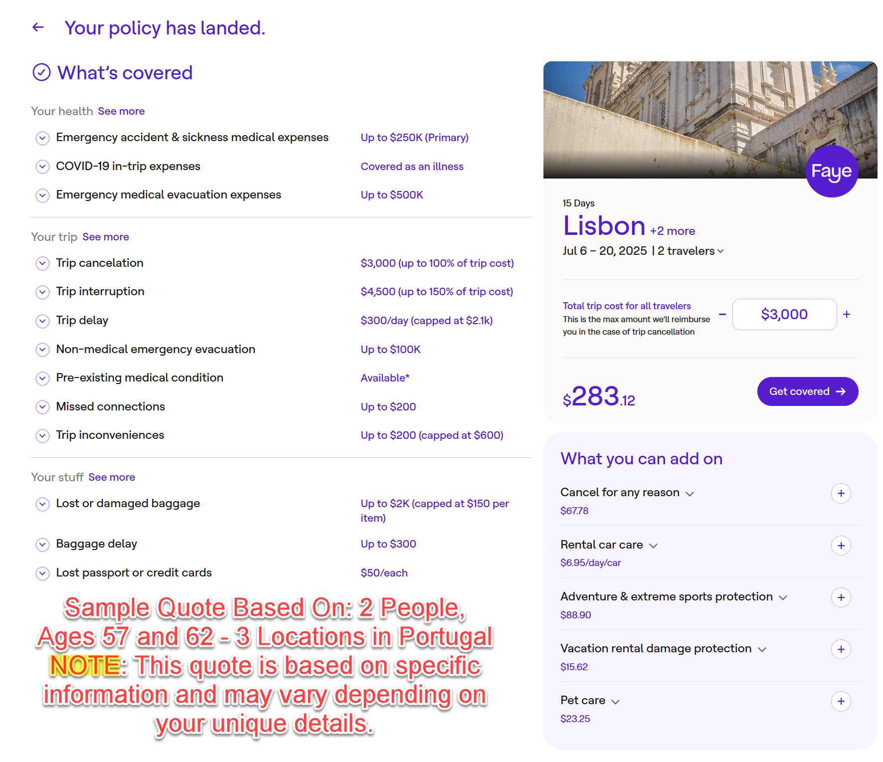 travel insurance for cruise