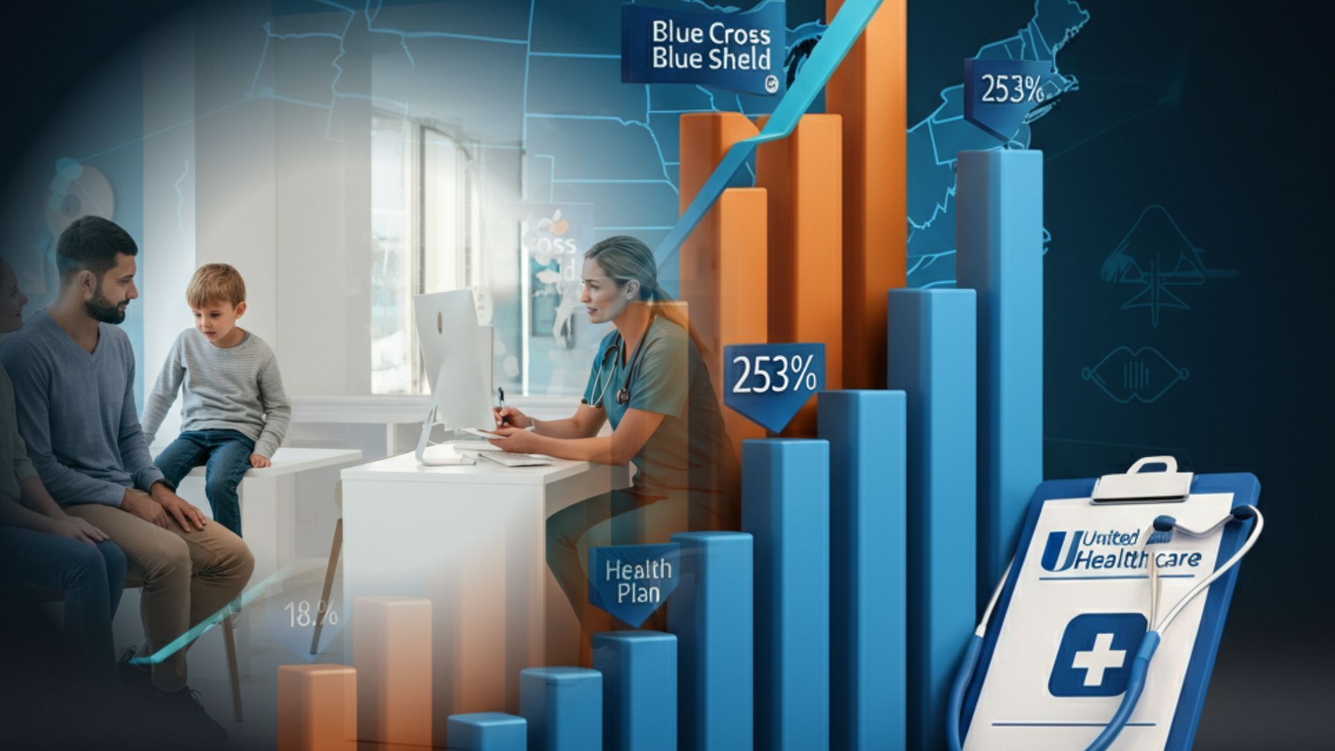 Blue Cross Blue Shield, United Healthcare and Meridian Health