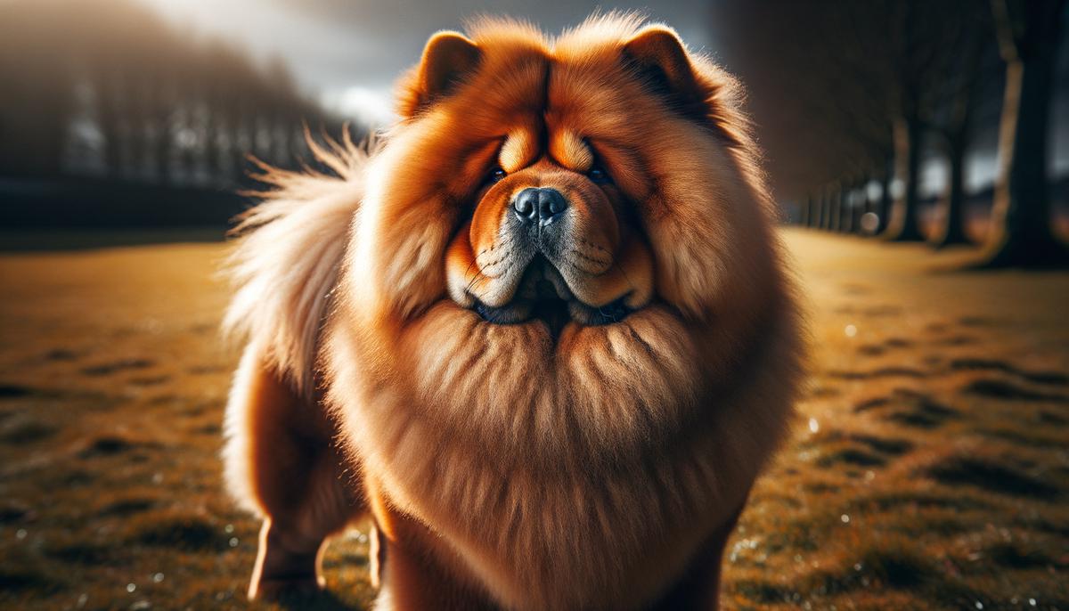 A majestic Chow Chow standing proudly