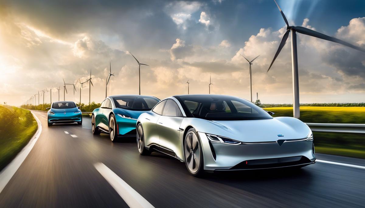 How EV Insurance is Transforming the Insurance Market Landscape 4 Image of electric vehicles on a road, symbolizing the changing landscape of the insurance industry with the rise of EVs.